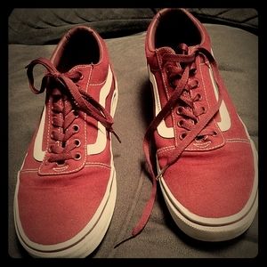 Maroon old-school vans shoes